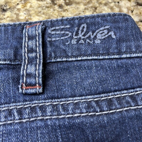 Size 32 ( 34) Silver Jeans Santorini Womens Bootcut Distressed * Read Below  CN - Picture 15 of 15
